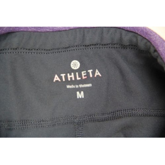 Jupe-legging Athleta Yin Yang 2 En 1 - Taille S - Gris Violet Avec Fronces - Occasion Très Bon état